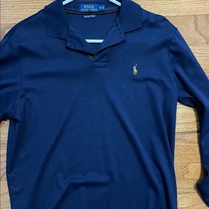 Navy Blue Polo Dress Shirt